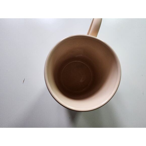 THYME & TABLE Peach Pink BUTTERFLY Oversized Handle Large Coffee Mug - Picture 5 of 8